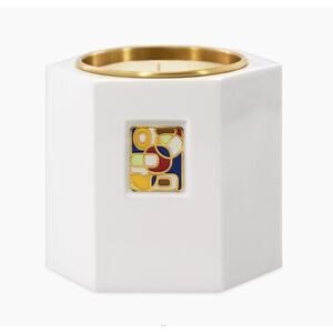 Ormaie Ceramic Candle Beeswax brass Sarong 220g Quiet Luxury Saks 1/16 WICK LIT